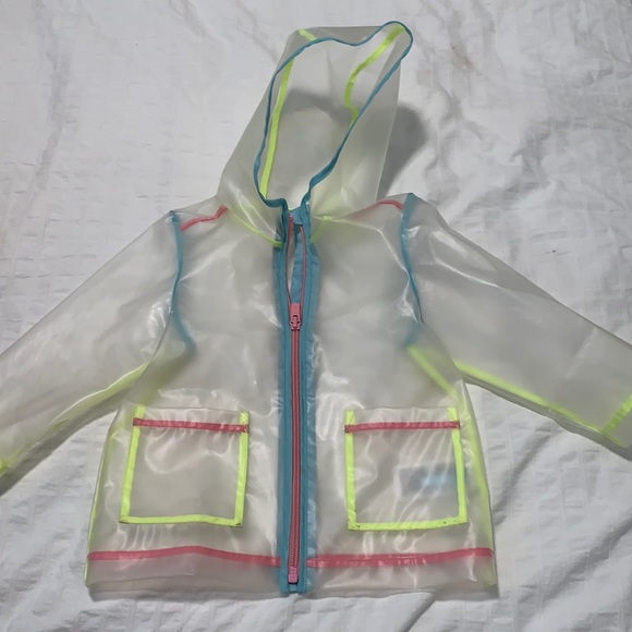 Neon toddler rubber raincoat Old Navy - Picture 1 of 3